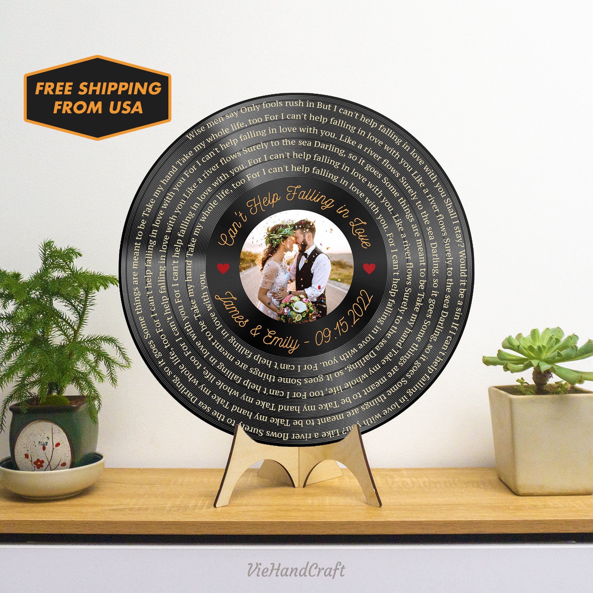 Personalized Gifts For Vinyl Record Lovers, Meaningful Song Print, Mr & Mrs Framed Lyrics Print, Any Song, Any Artist, Valentines Day Gift