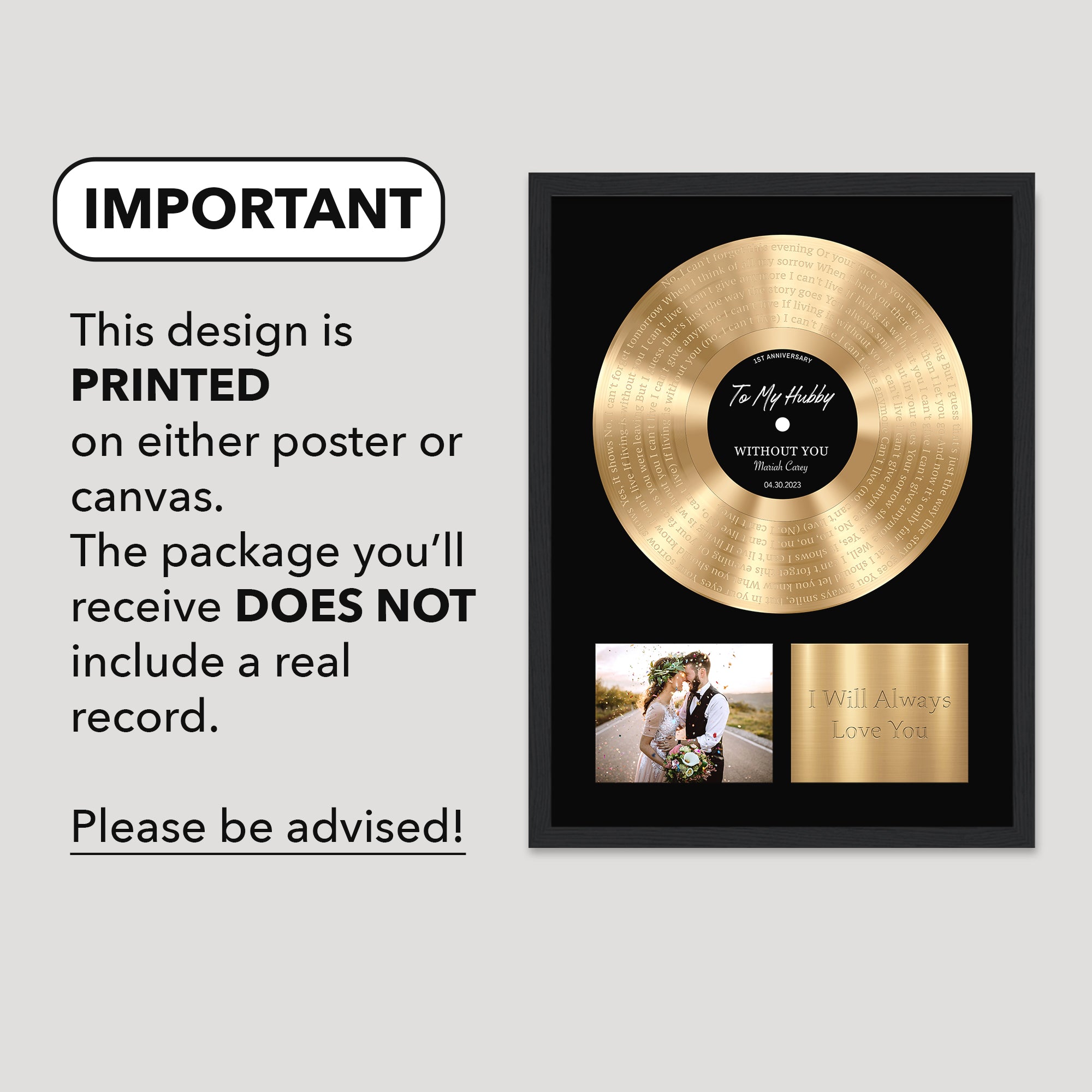 First Dance Lyrics On Canvas