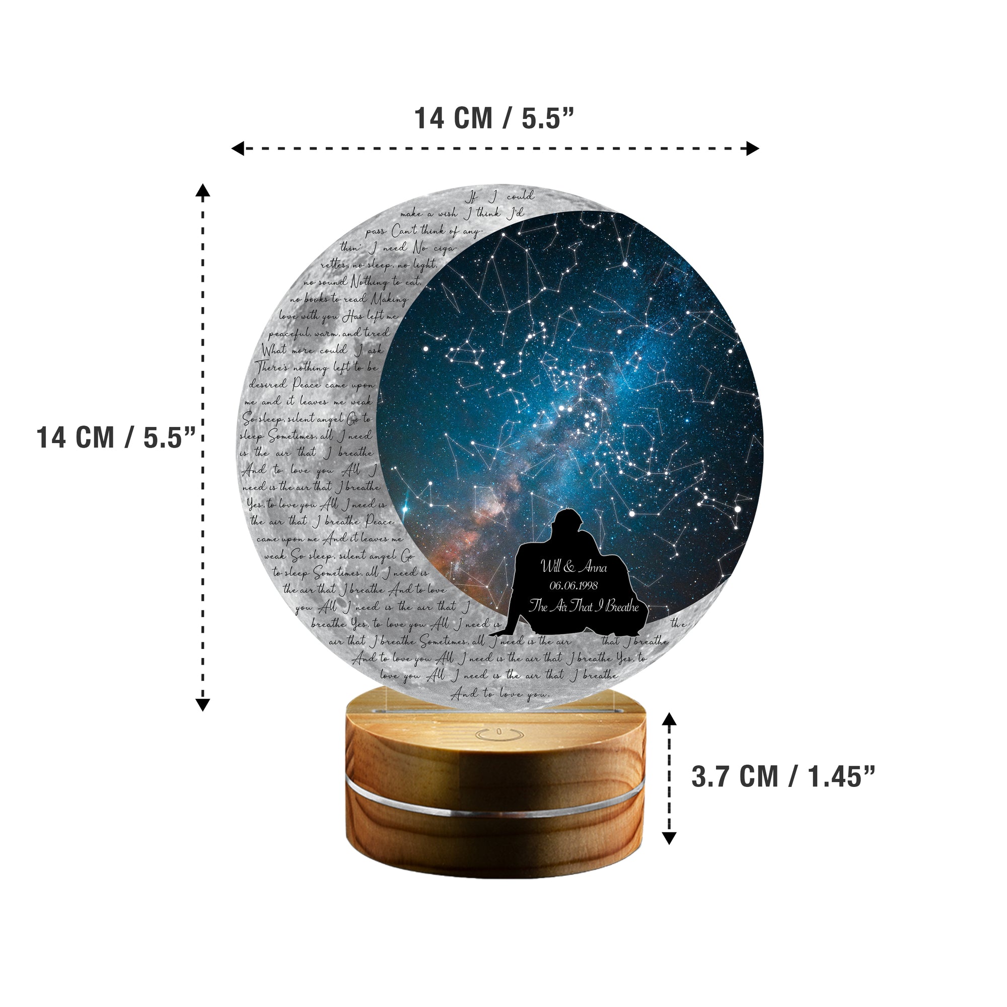 Personalized Constellation Map - Custom Song Lyrics