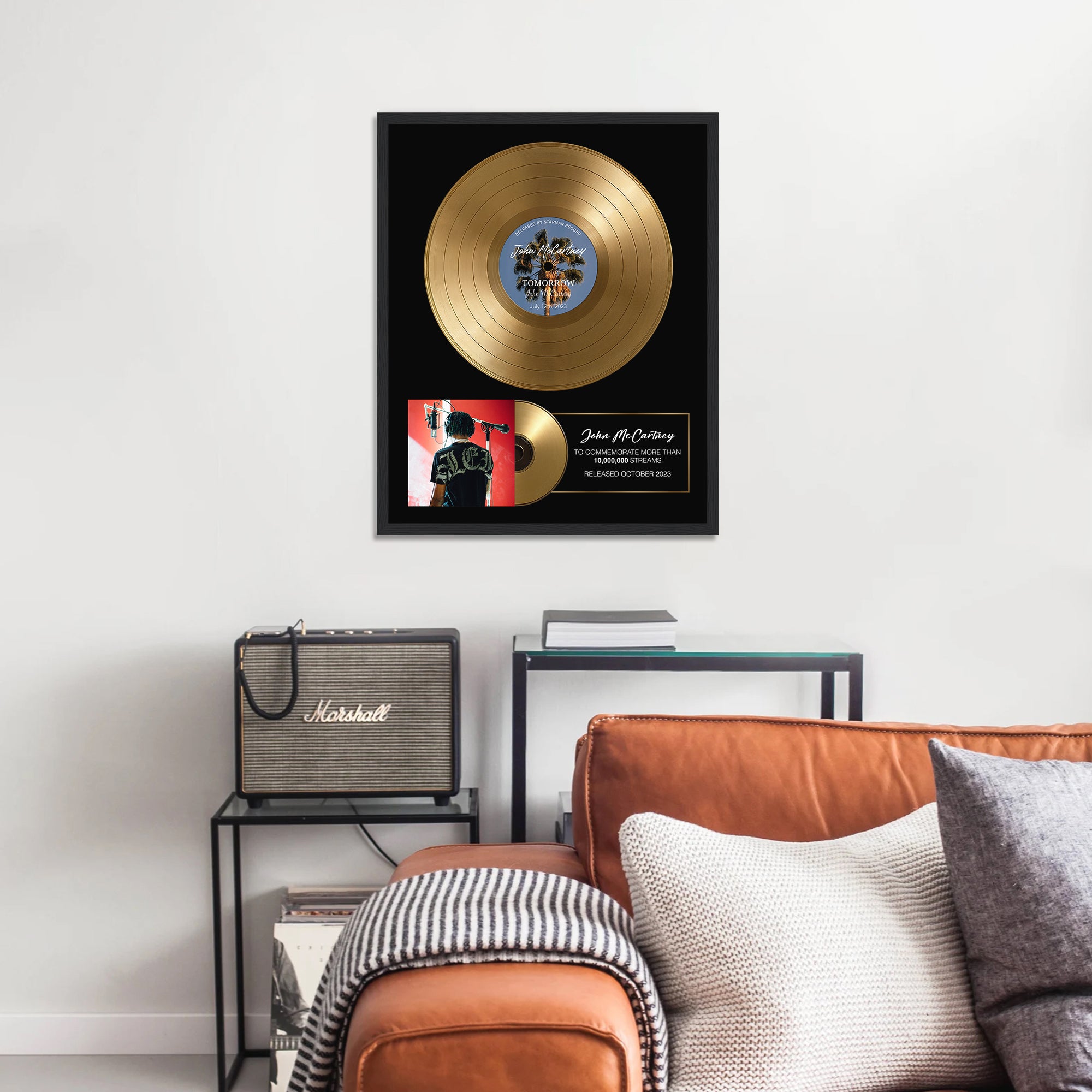 Personalized Plaque, Custom Plaque, Vinyl Record Plaque, Framed Poster Award, Personalized Vinyl, Music Gift, Music Plaque custom