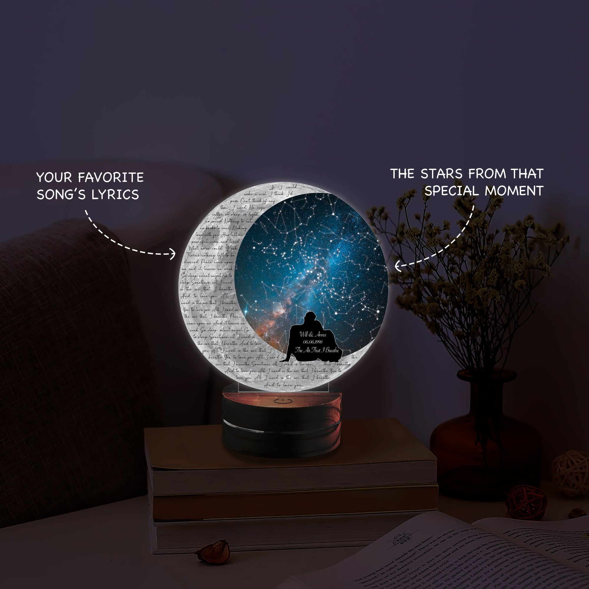 Personalized Constellation Map - Custom Song Lyrics