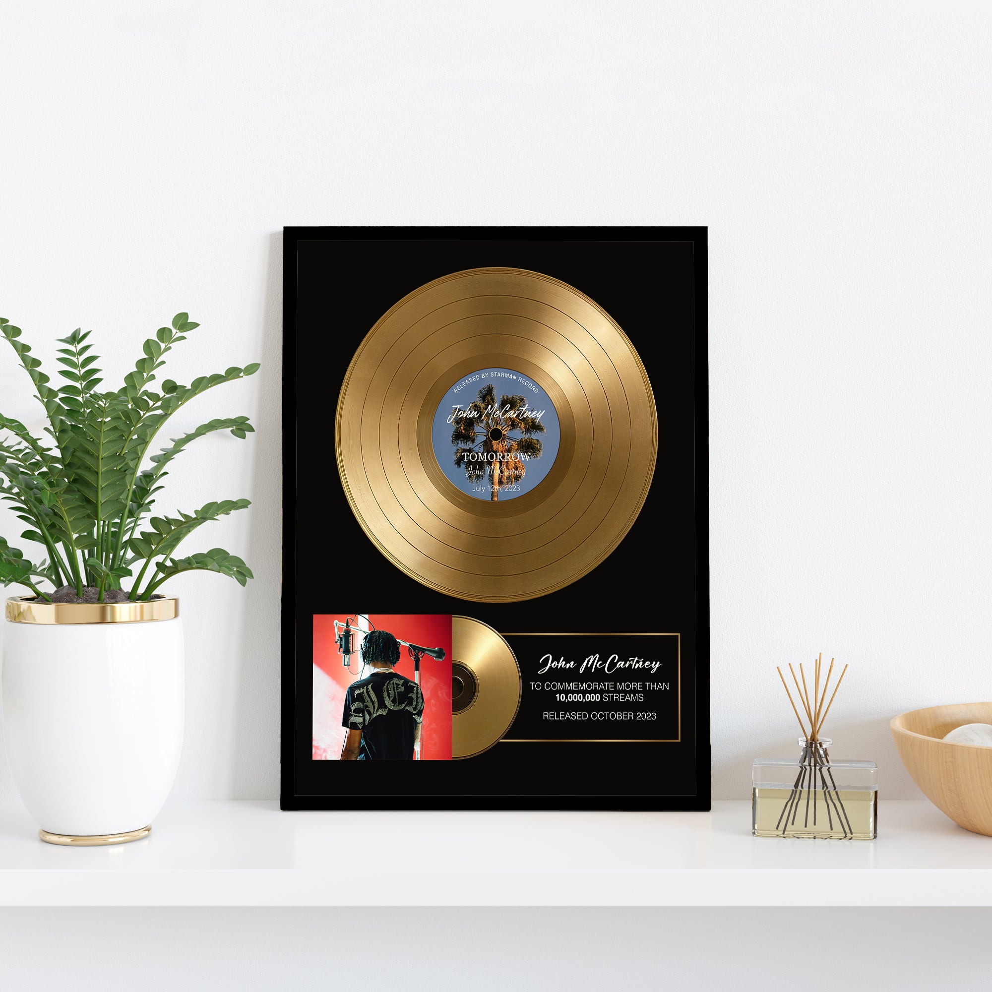 Personalized Plaque, Custom Plaque, Vinyl Record Plaque, Framed Poster Award, Personalized Vinyl, Music Gift, Music Plaque custom