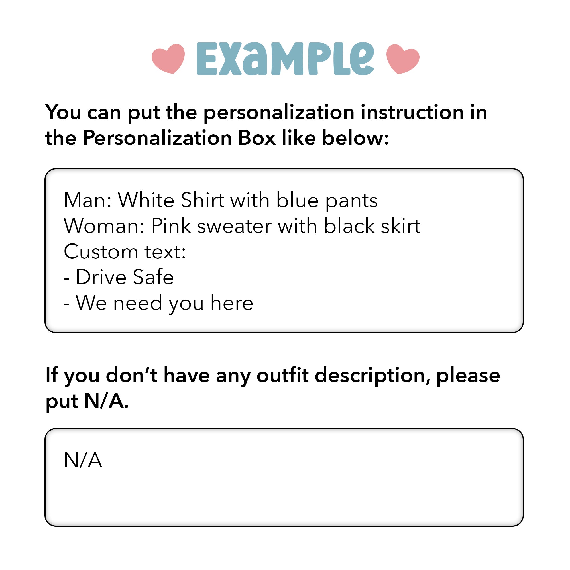 Custom-Drawn Couple Car Ornament