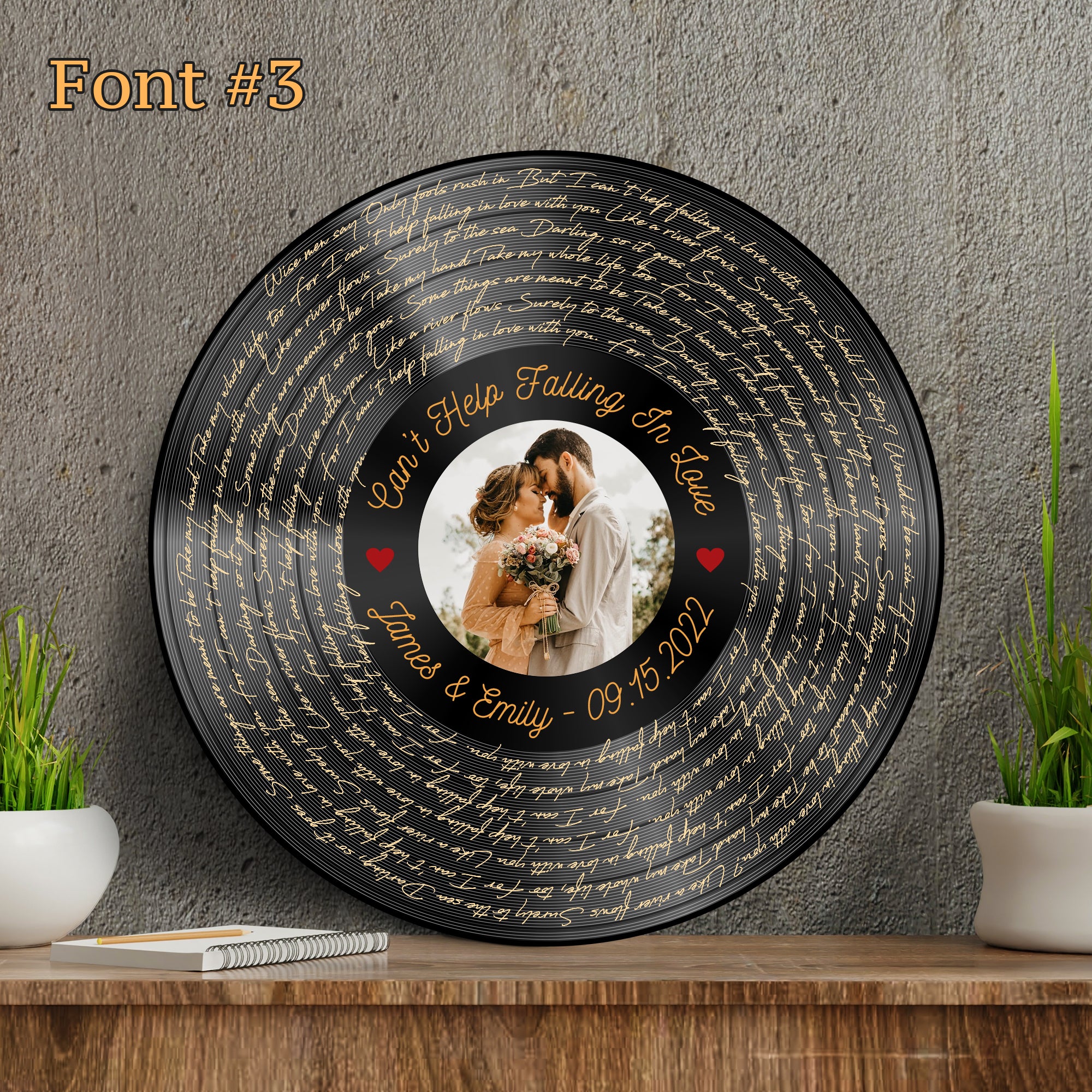 Personalized Gifts For Vinyl Record Lovers, Meaningful Song Print, Mr & Mrs Framed Lyrics Print, Any Song, Any Artist, Valentines Day Gift