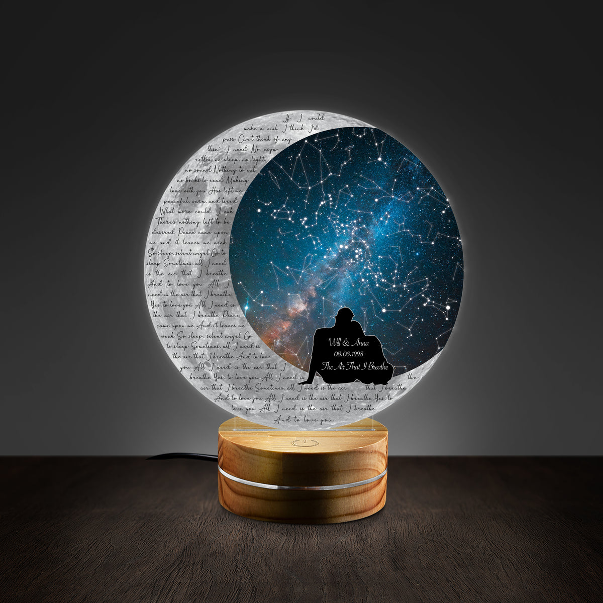 Personalized Constellation Map - Custom Song Lyrics