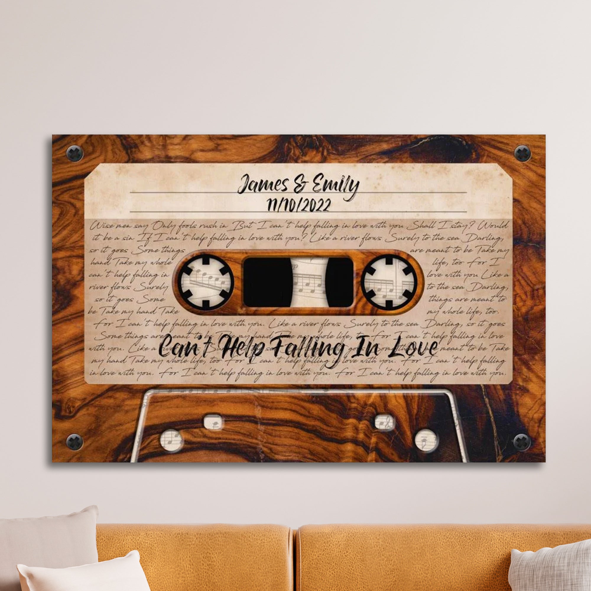 Personalized Music Song Lyrics Cassette Tape