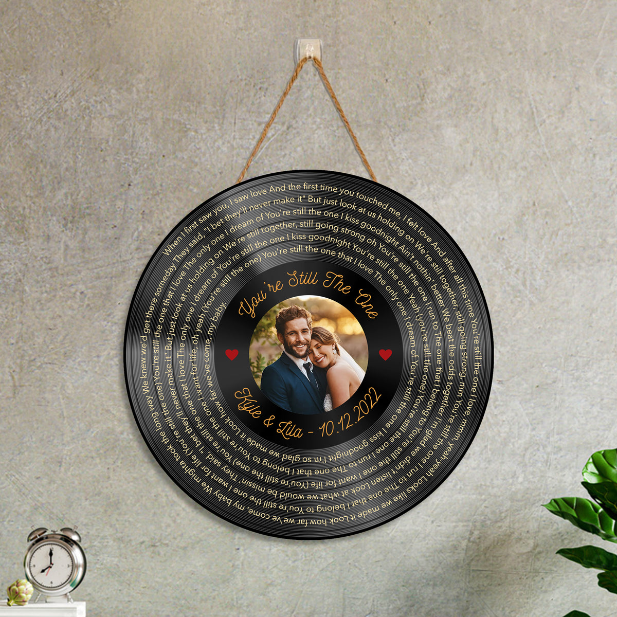 Personalized Gifts For Vinyl Record Lovers, Meaningful Song Print, Mr &amp; Mrs Framed Lyrics Print, Any Song, Any Artist, Valentines Day Gift