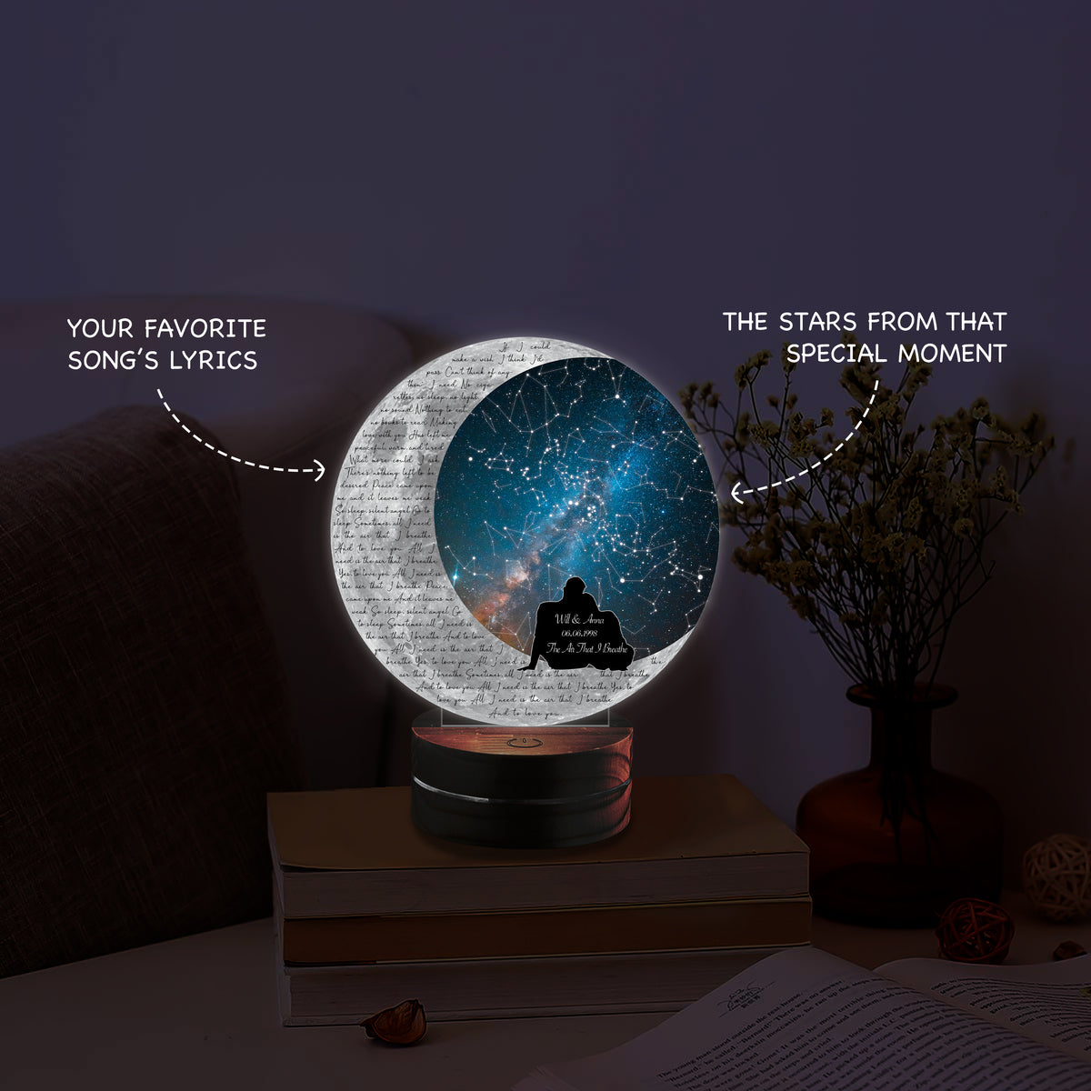 Personalized Constellation Map - Custom Song Lyrics