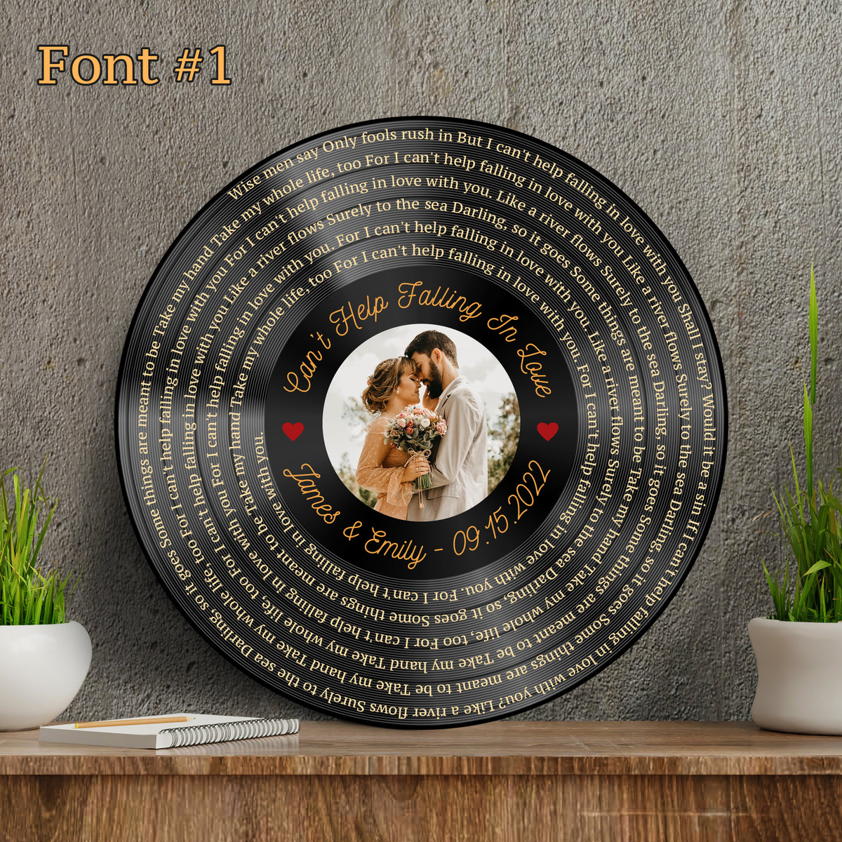 Personalized Gifts For Vinyl Record Lovers, Meaningful Song Print, Mr &amp; Mrs Framed Lyrics Print, Any Song, Any Artist, Valentines Day Gift