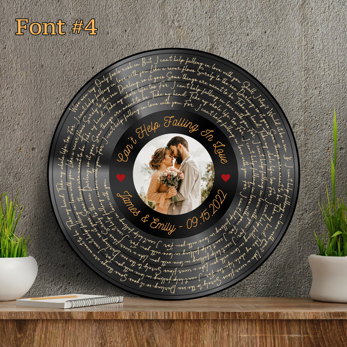 Personalized Gifts For Vinyl Record Lovers, Meaningful Song Print, Mr &amp; Mrs Framed Lyrics Print, Any Song, Any Artist, Valentines Day Gift