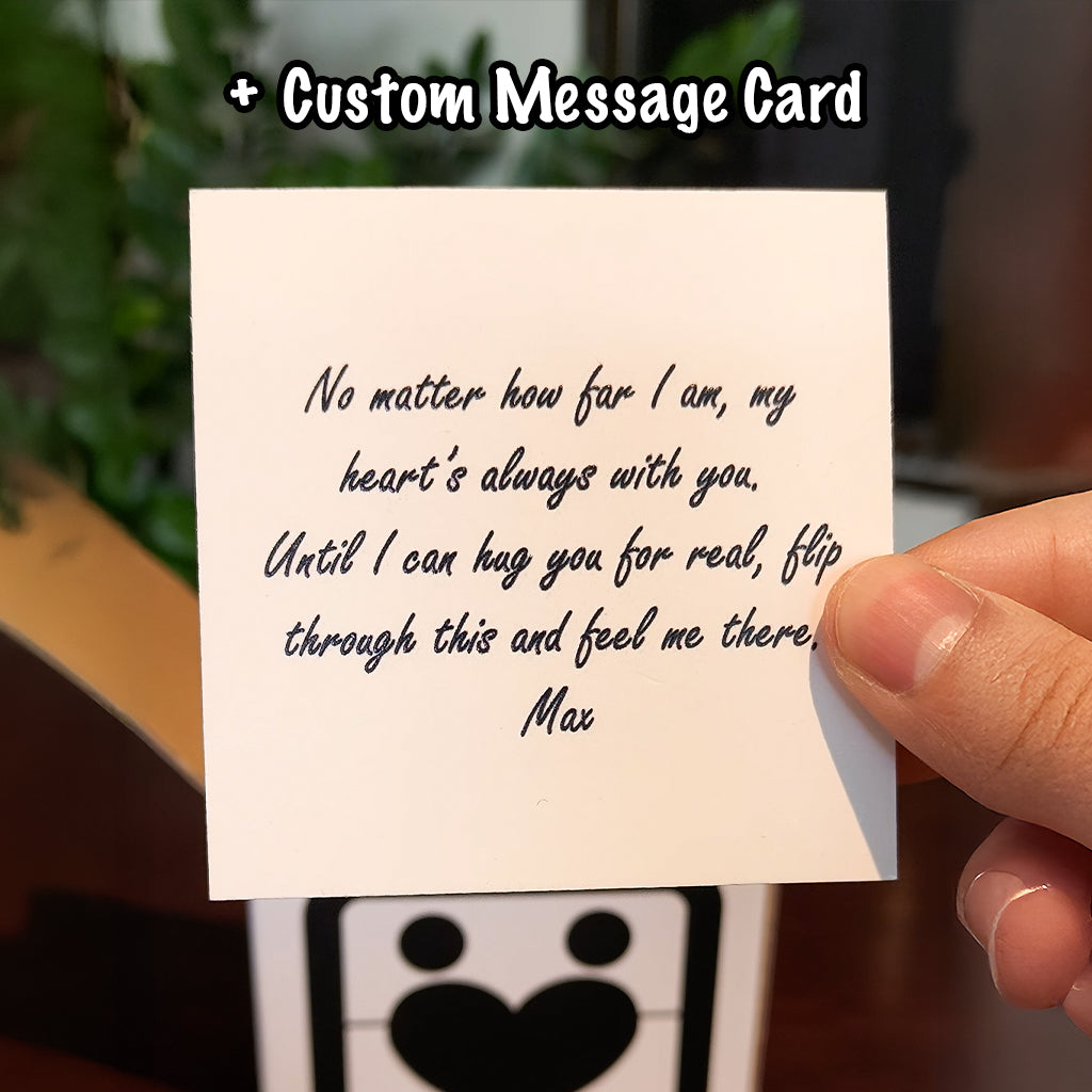 Gift for Mom/ Daughter - Hugging Frame - Hand-Crank Animation Machine with Hugging Animation, Long Distance Gift For Mother/ Daughter/ Family